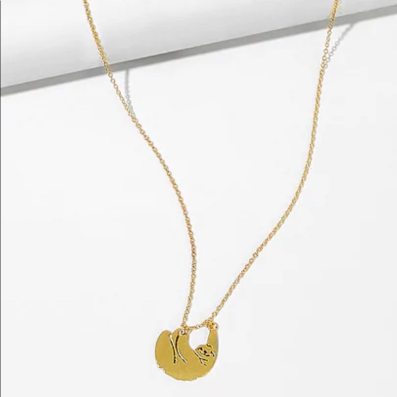 LAST SET SALE GOLD Sloth Pendant Necklace - Picture 3 of 5